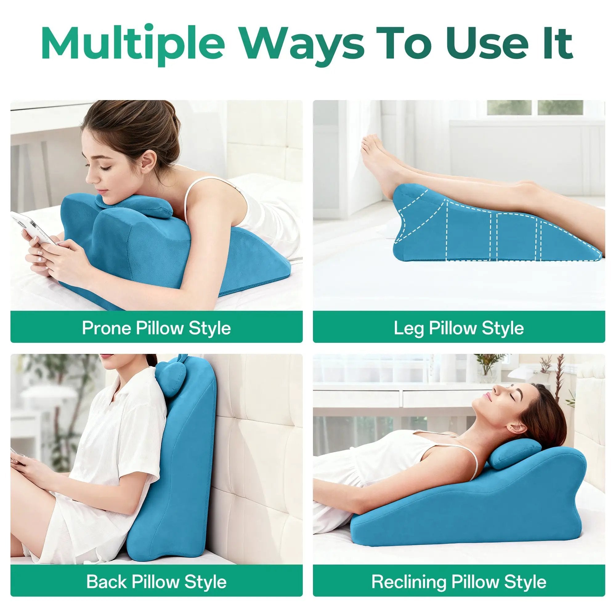 Ergonomic Spinal Posture Support & Multi-Functional Bed Pillow by HouseOfZazla