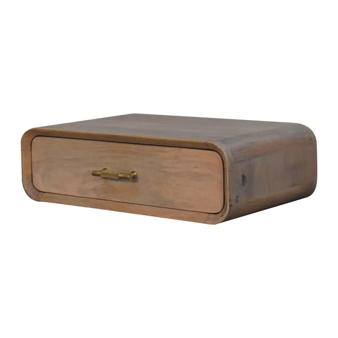 Solid Wood Sonoma T-Bar Wall-Mounted Nightstand, 1-Drawer by HouseOfZazla