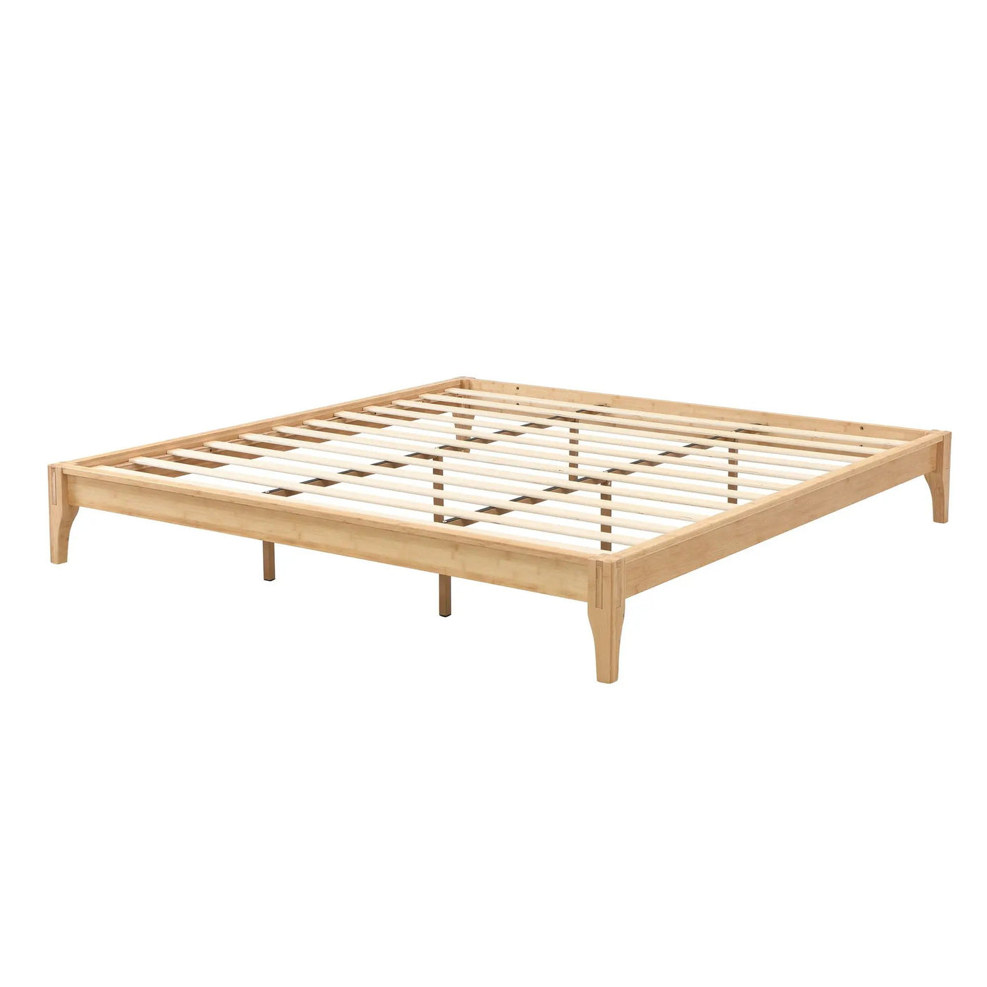 Solid Dry Bamboo Platform Bed Frame, With Slat Support by Unique Piece Furniture