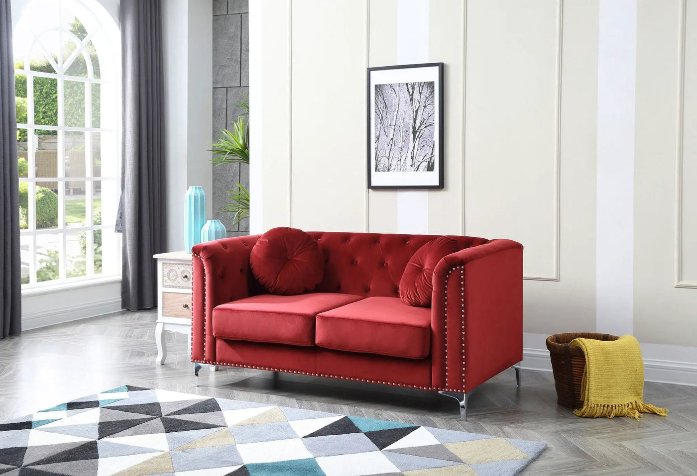 Stylish Sloped Arm Loveseat by HouseOfZazla