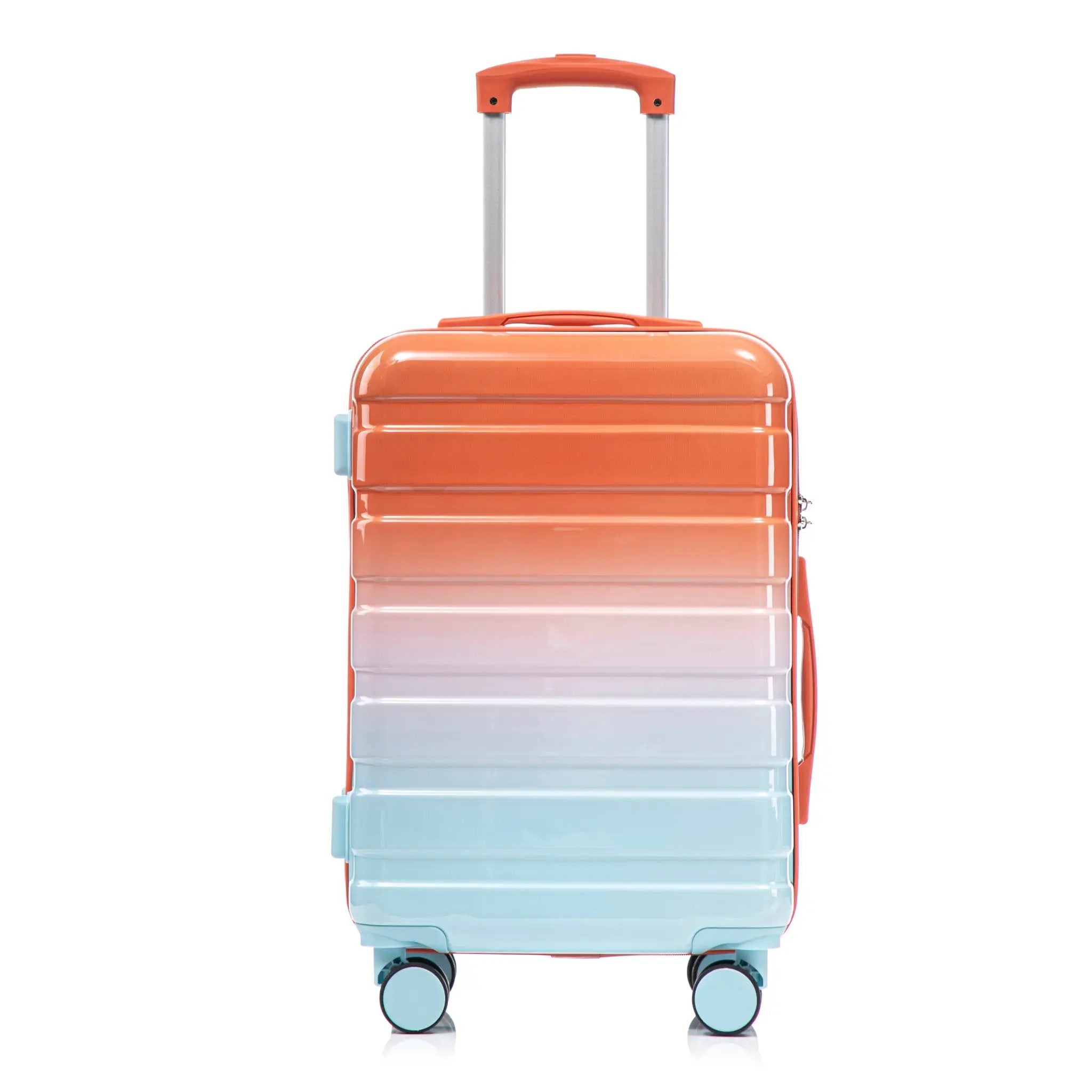 2 Pc PC Spinner Wheel Luggage Set with Gradient Color and Lock by HouseOfZazla