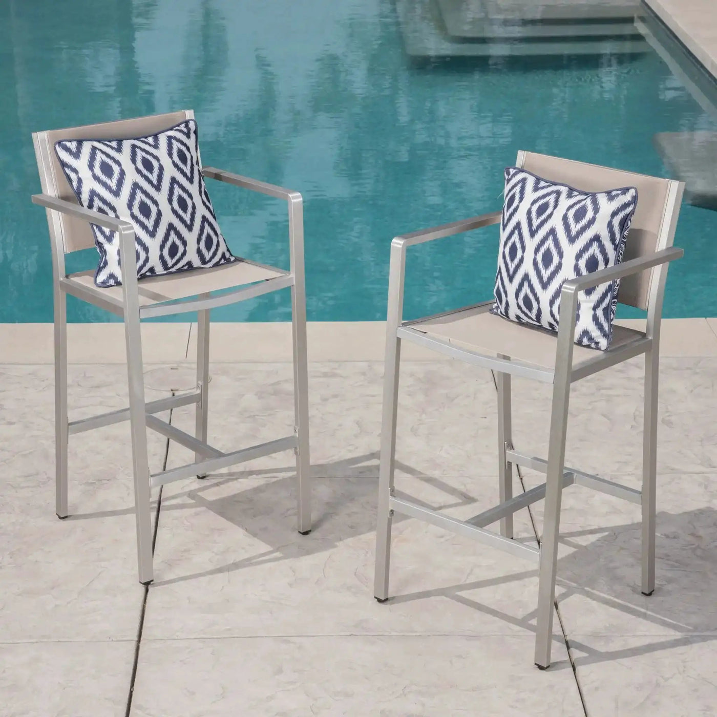 Outdoor Rust Proof Aluminum Barstools (Set of 2) by HouseOfZazla