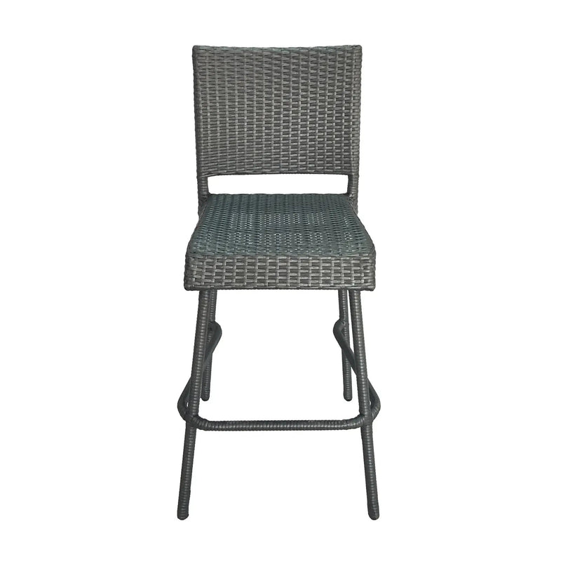 29" Outdoors PE Rattan Armless Barstools, Set of 2 by HouseOfZazla