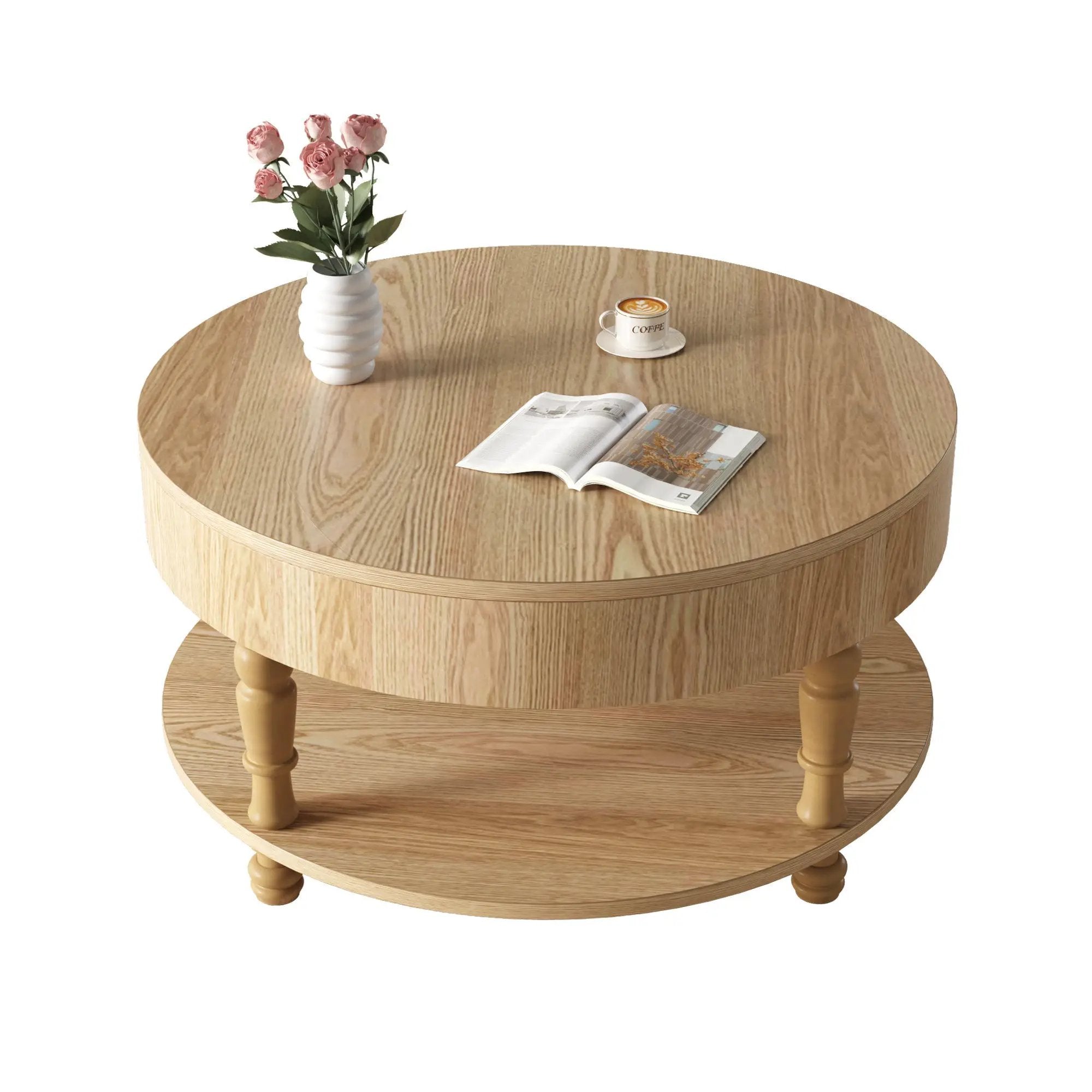 Coffee Table with Dual Storage for Living Room by HouseOfZazla