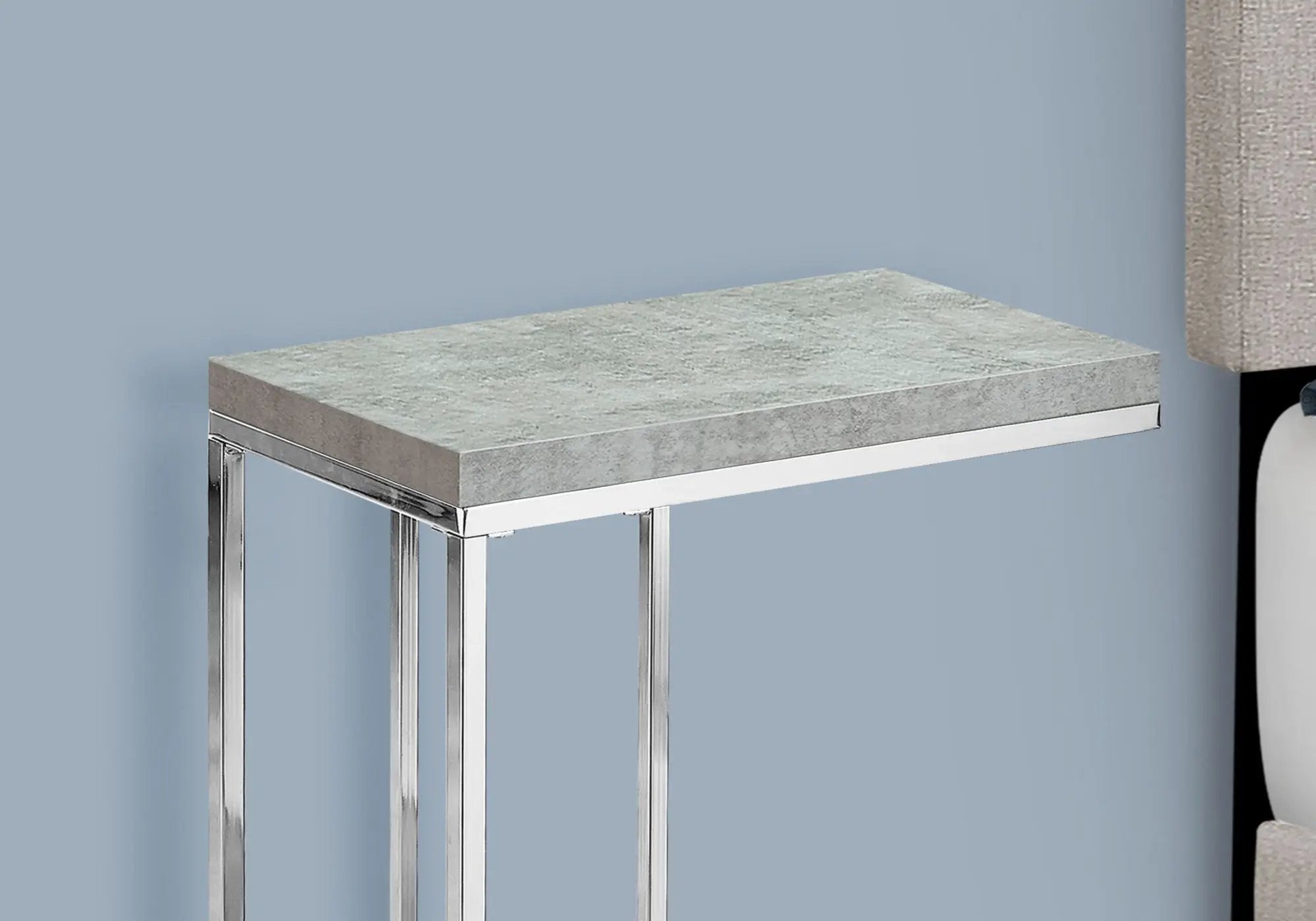 Accent Table, C - Shaped, Tempered Glass, Stylish Design Contemporary & Modern by Unique Piece Furniture