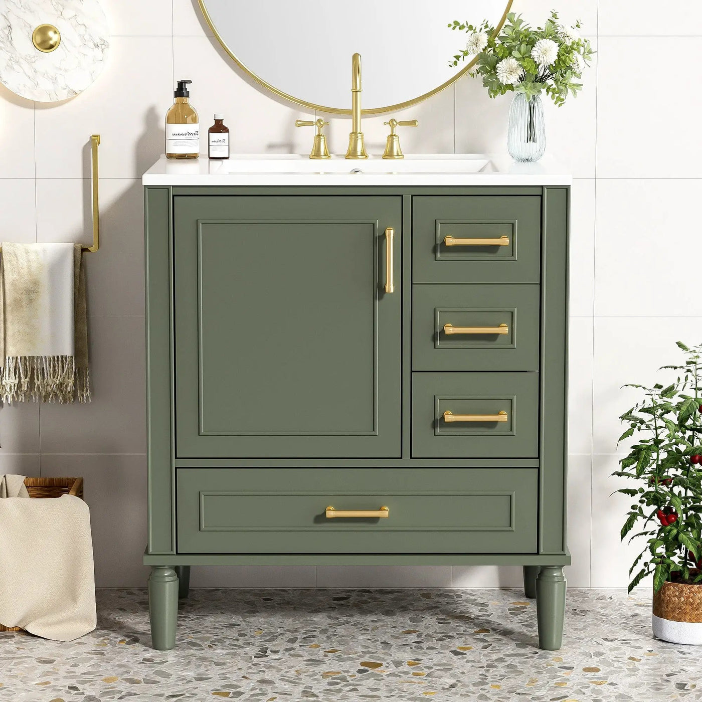 Traditional Bathroom Vanity Set With Soft Close Doors by Unique Piece Furniture