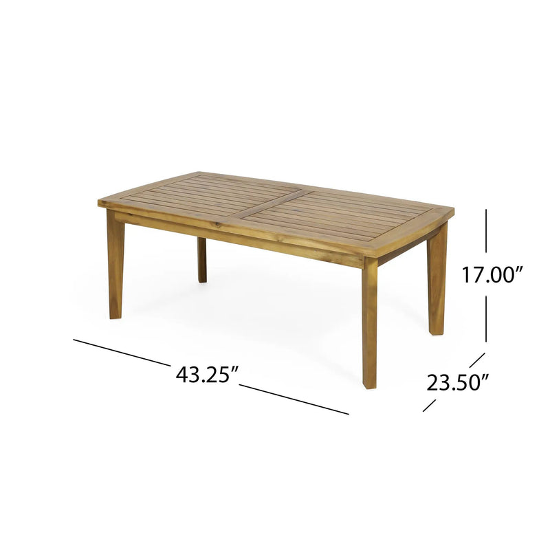 4-Pieces Acacia Wood Patio Furniture Set with Cushions by HouseOfZazla