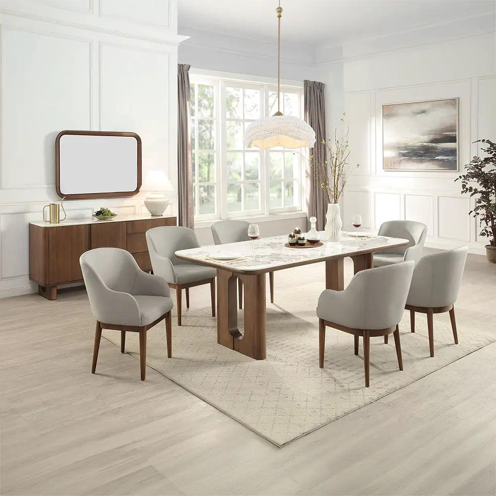 Harvey - Dining Table With Ceramic Top - Walnut by Unique Piece Furniture