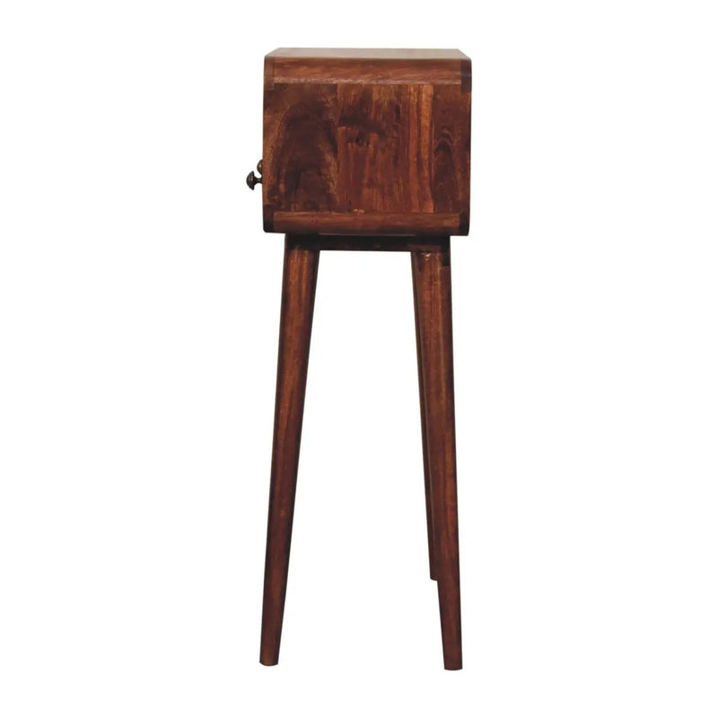 Solid Wood Mini Curved Honey Console Table by HouseOfZazla