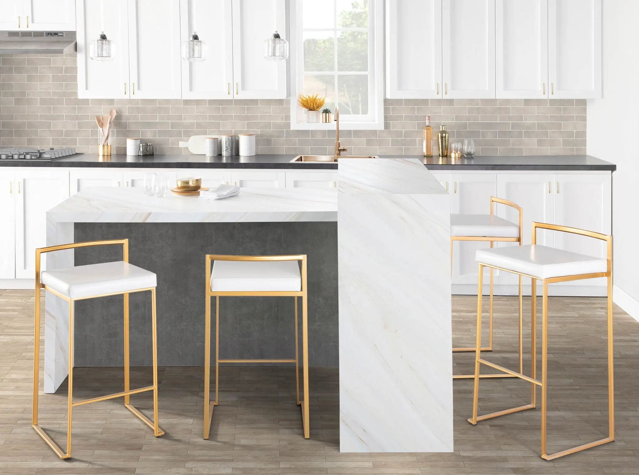 Fuji - Contemporary / Glam & Quality Construction Barstool by Unique Piece Furniture