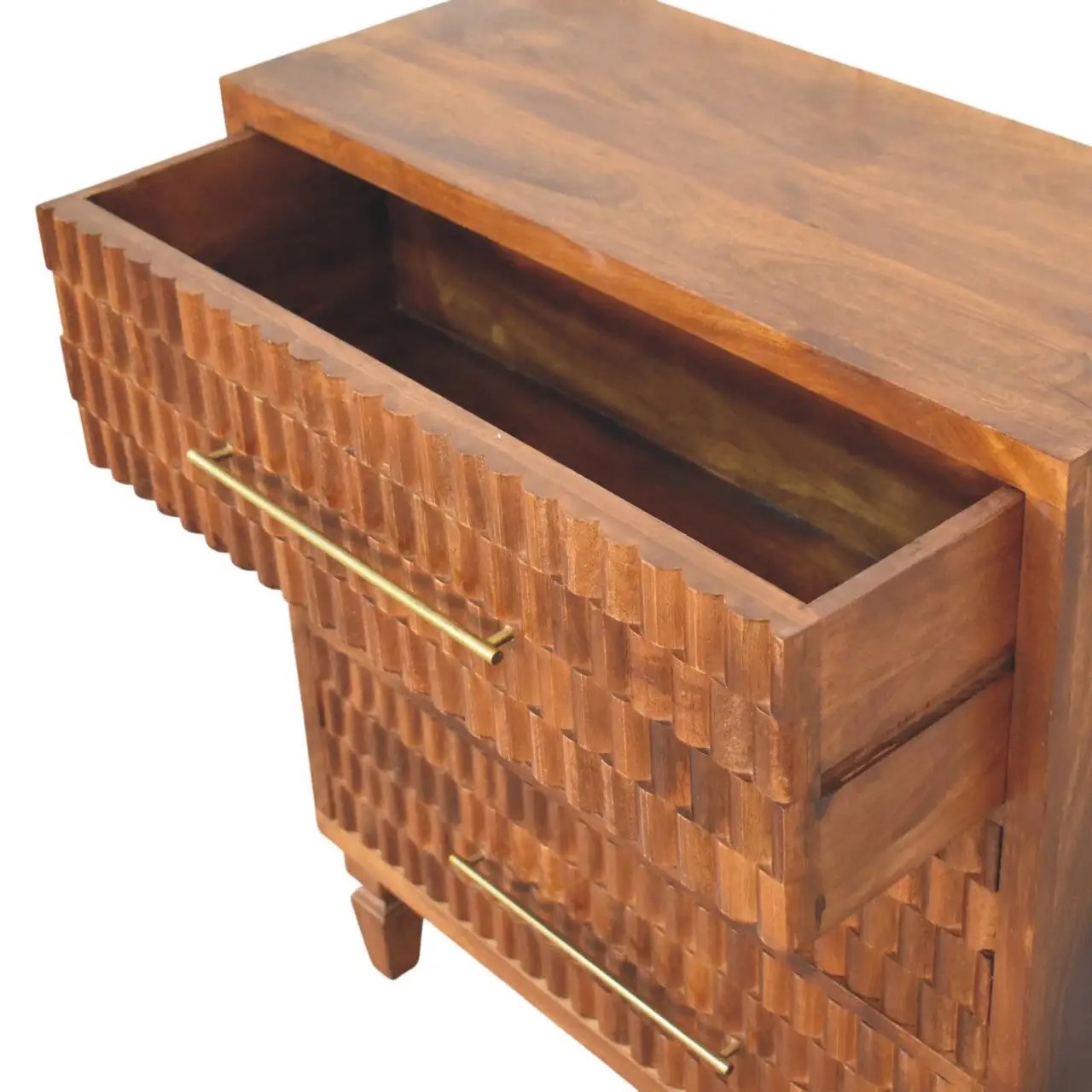 Solid Wood Cadiz Carved Chest by HouseOfZazla