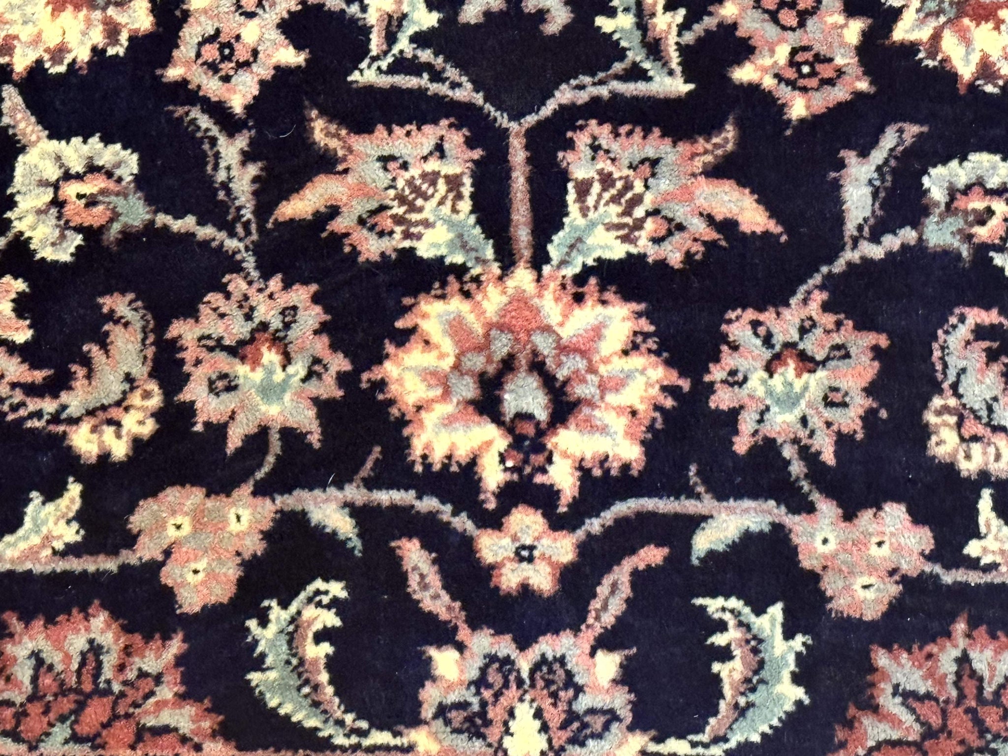 Sino Persian Rug 4x6, Navy Blue and Cream, Floral Allover Oriental Carpet by Jewel Rugs