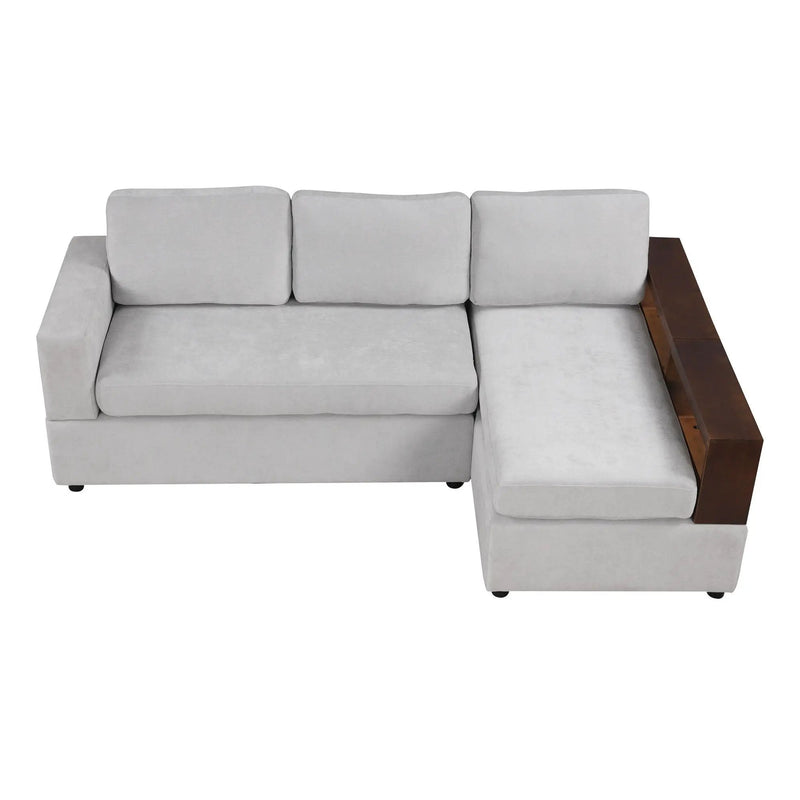 Sectional Sofa Upholstered Sofa Couch With Reversible Armrests For Living Room by HouseOfZazla