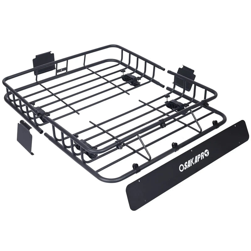 Motoring Rooftop Cargo Carrier Basket Steel Universal Fit Roof Rack by HouseOfZazla