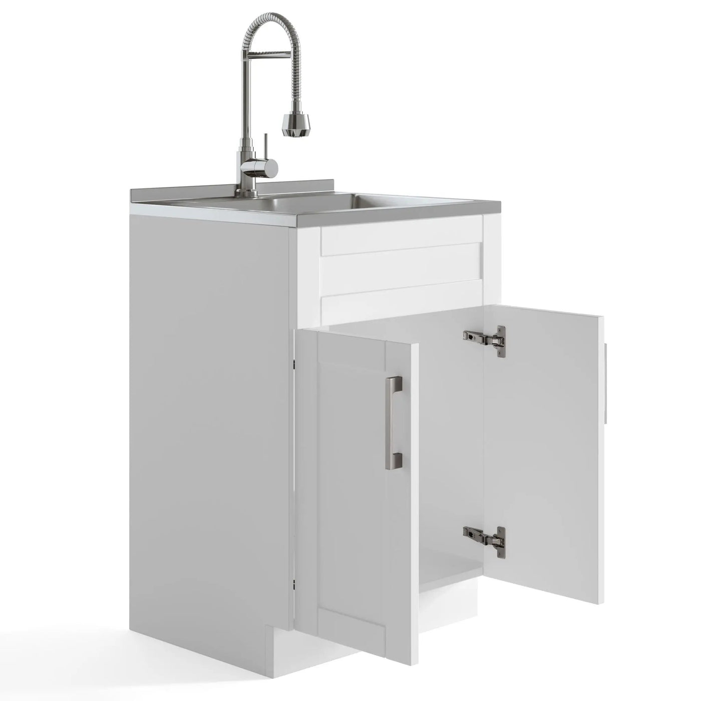 Hennessy - Deluxe Laundry Cabinet With Faucet And Stainless Steel Sink by HouseOfZazla