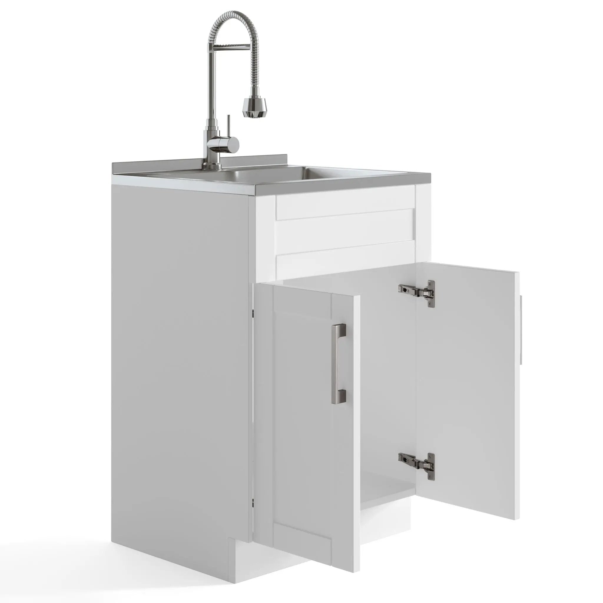 Hennessy - Deluxe Laundry Cabinet With Faucet And Stainless Steel Sink by Unique Piece Furniture