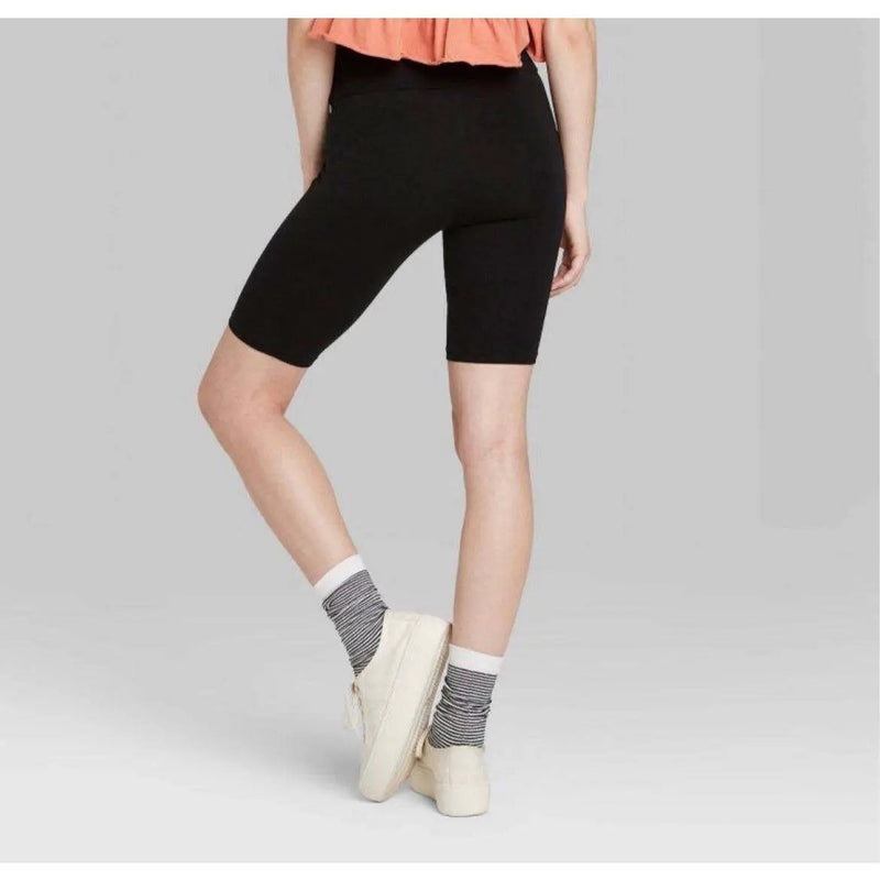 Women's High-Rise Bike Shorts - Wild Fable Black XS by Selzalot