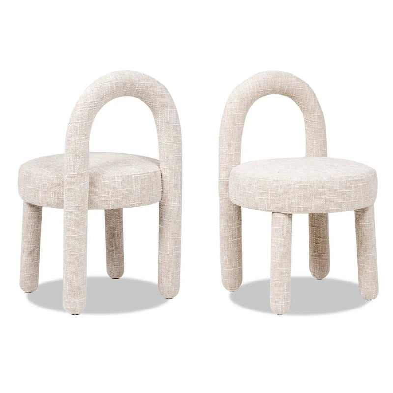 Penny Round Arched Fully Upholstered Dining Side Chair, Set of 2 by HouseOfZazla