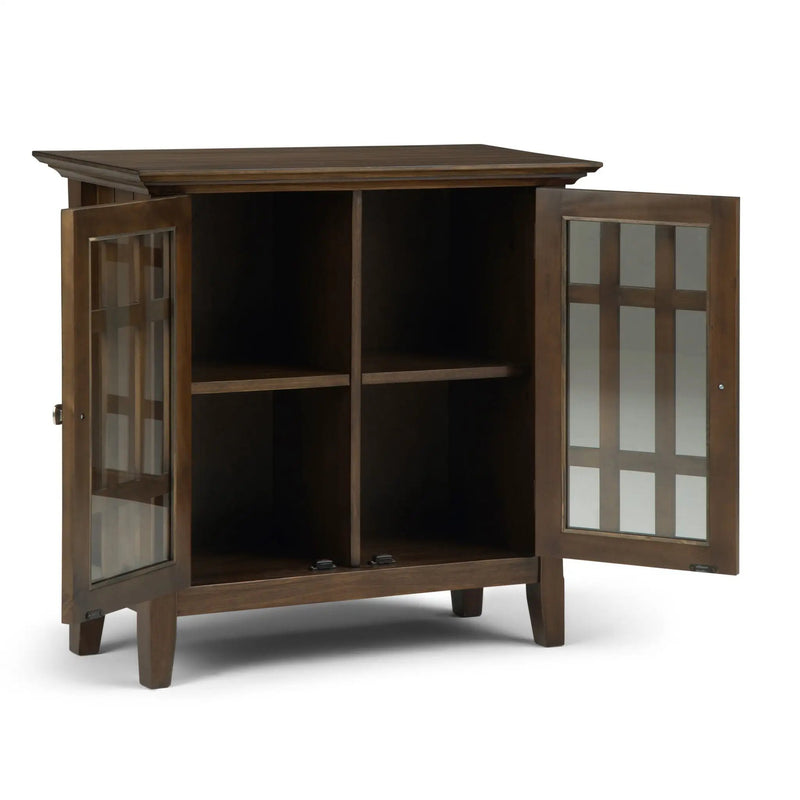 Bedford - Low Storage Media Cabinet - Rustic Natural Aged Brown by HouseOfZazla