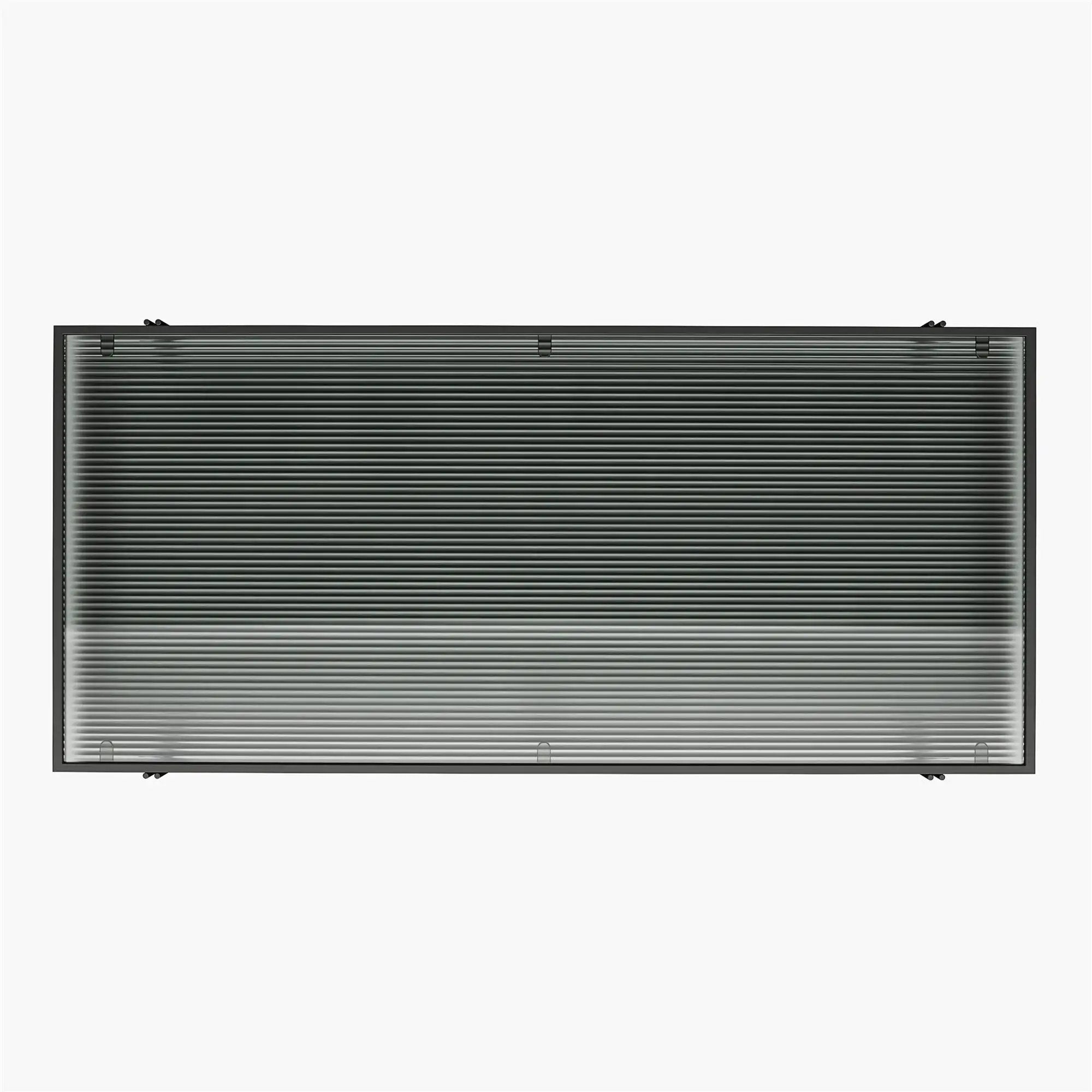 Vance - Computer Desk With Fluted Glass Desktop - Black
