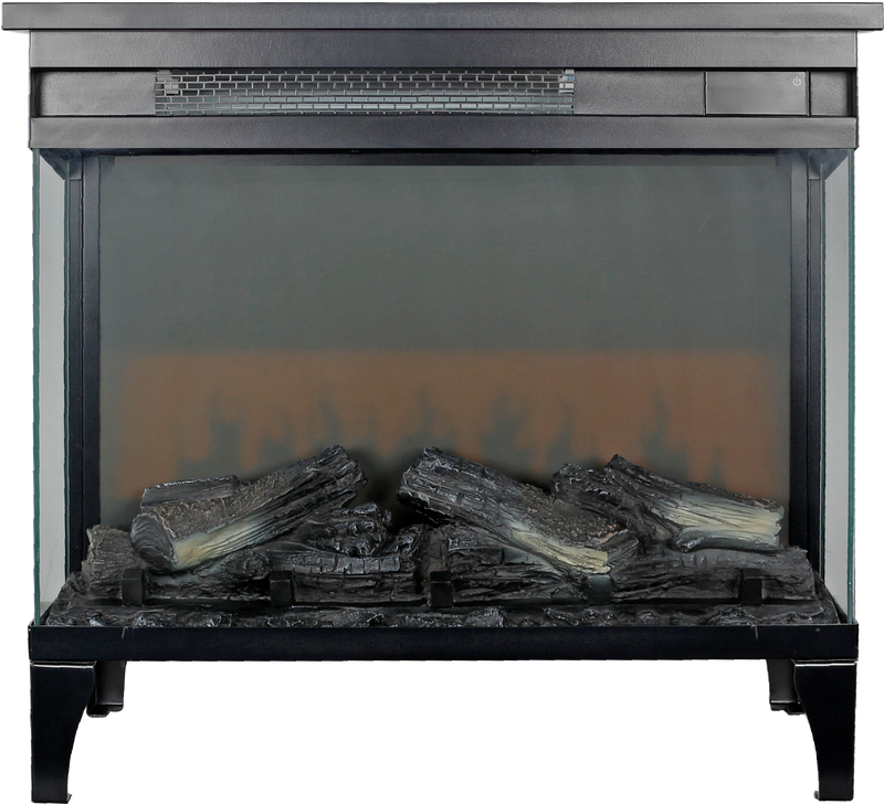 24 Inch Three-Sided Glass Electric Fireplace by HouseOfZazla