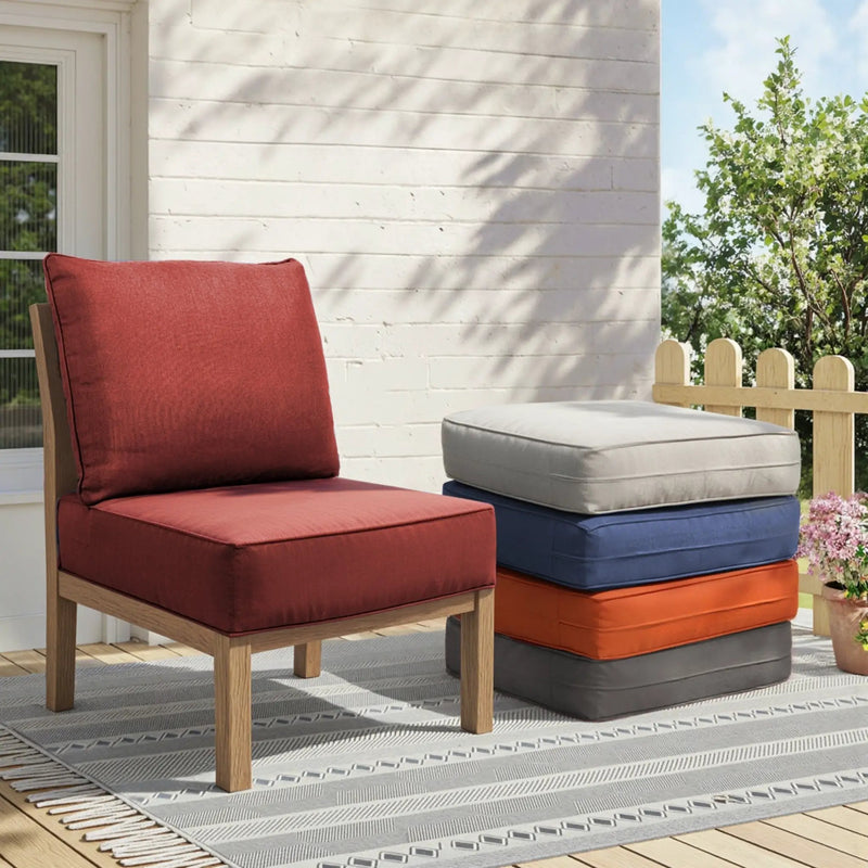 6" Thicker Outdoor Chair Cushion Set - Waterproof & Comfortable by HouseOfZazla