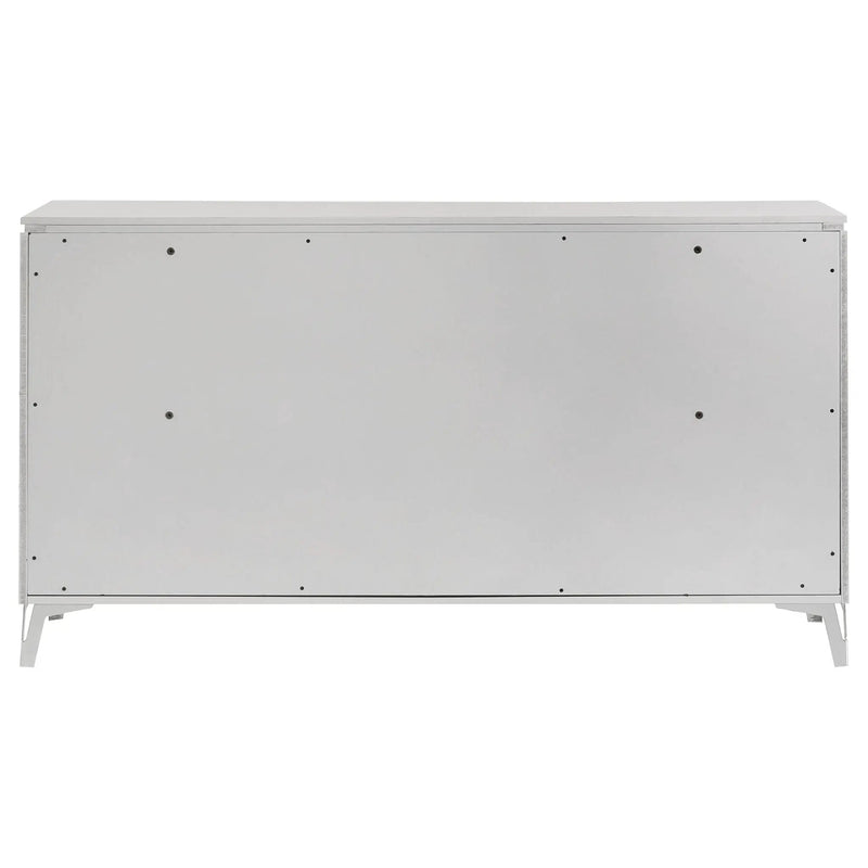 Cassia 6-drawer Bedroom Dresser Cabinet White High Gloss by Unique Piece Furniture