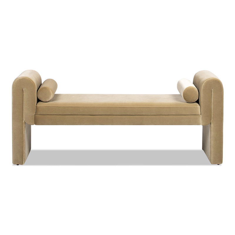 Mason 60.5" Arched Arm Bench with Bolster Pillows by HouseOfZazla