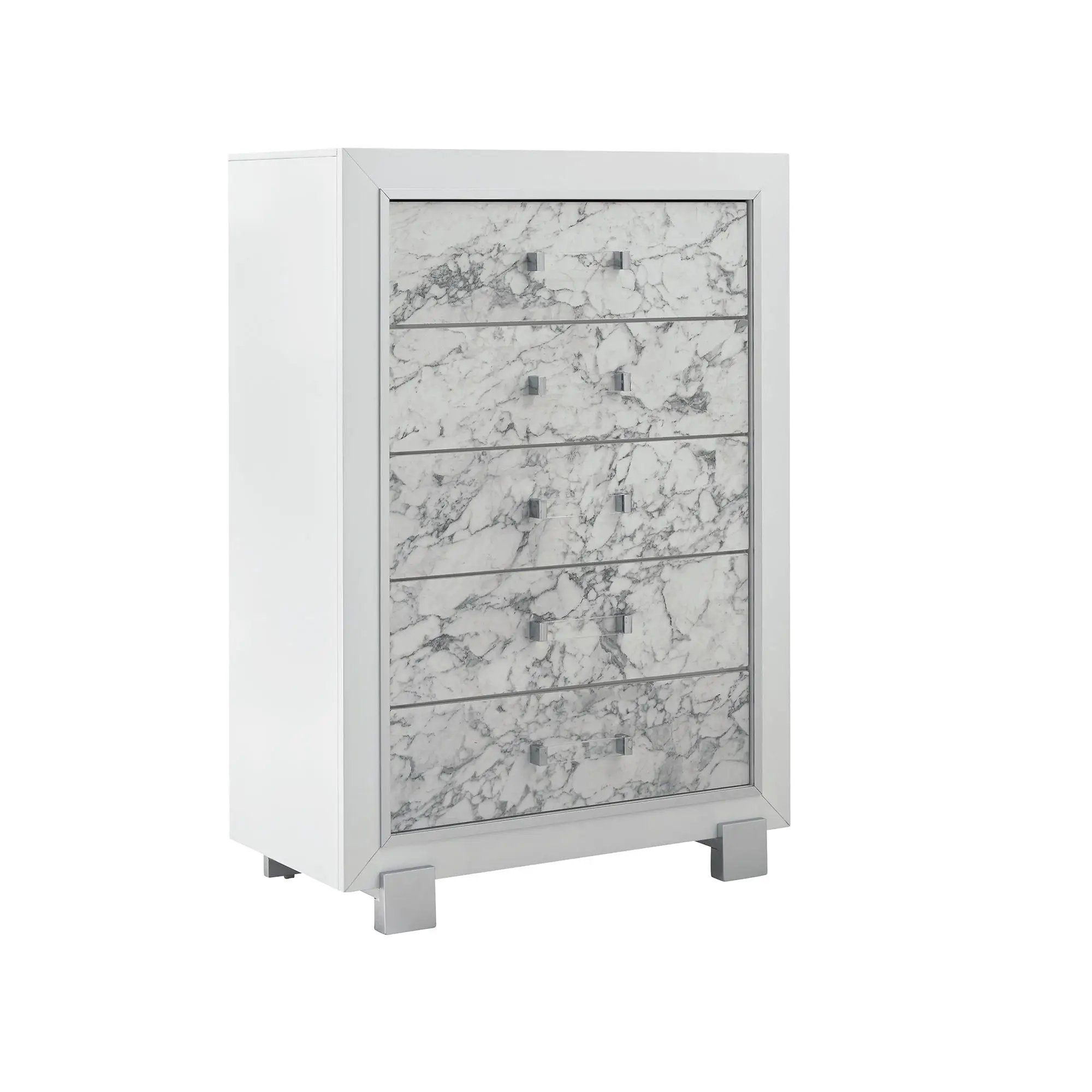 Skye - Marble Chest - White by Unique Piece Furniture