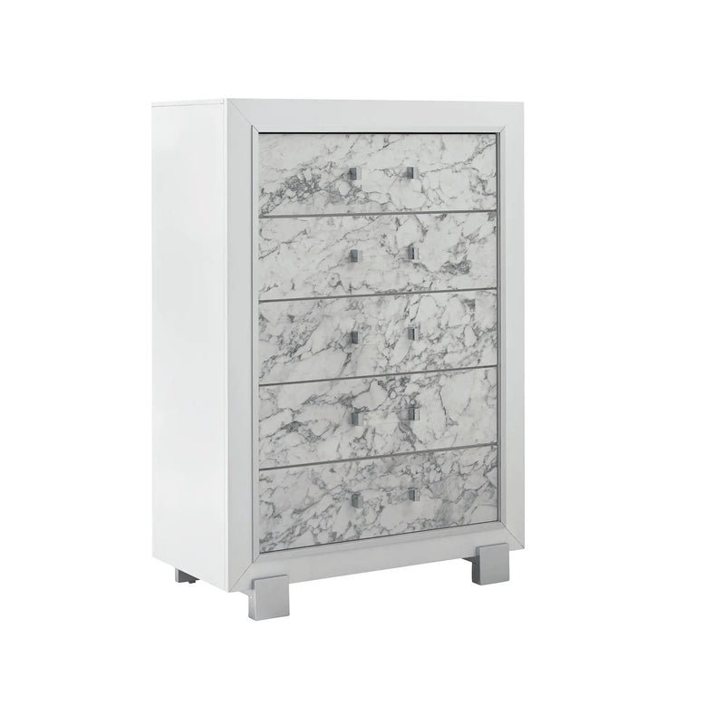 Skye - Marble Chest - White by Unique Piece Furniture