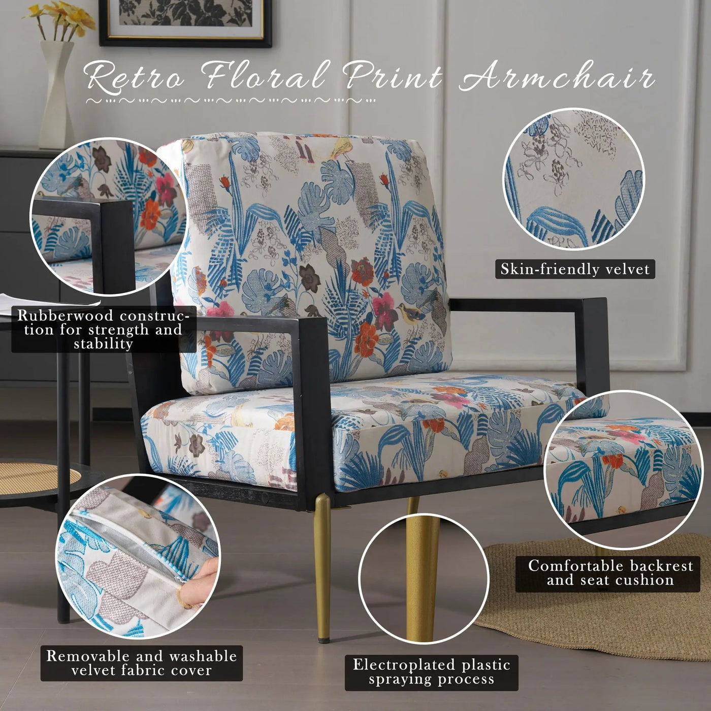 Modern Armchair With Solid Wood Frame by HouseOfZazla