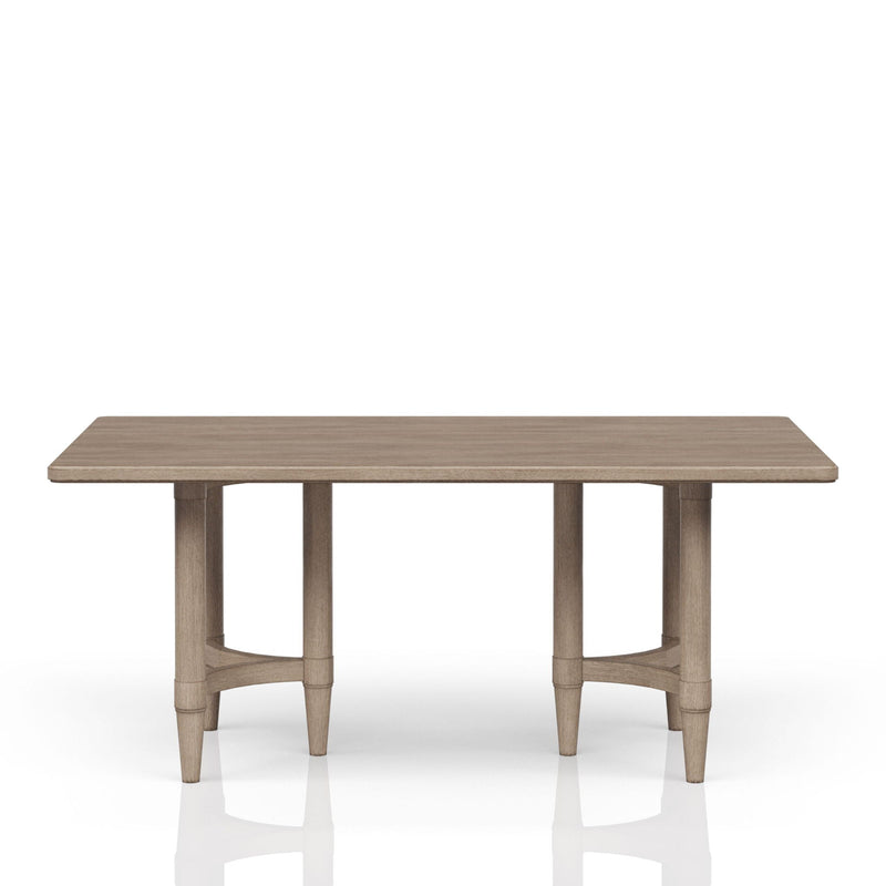 Sand Counter Height Dining Table with Double Pedestal Base