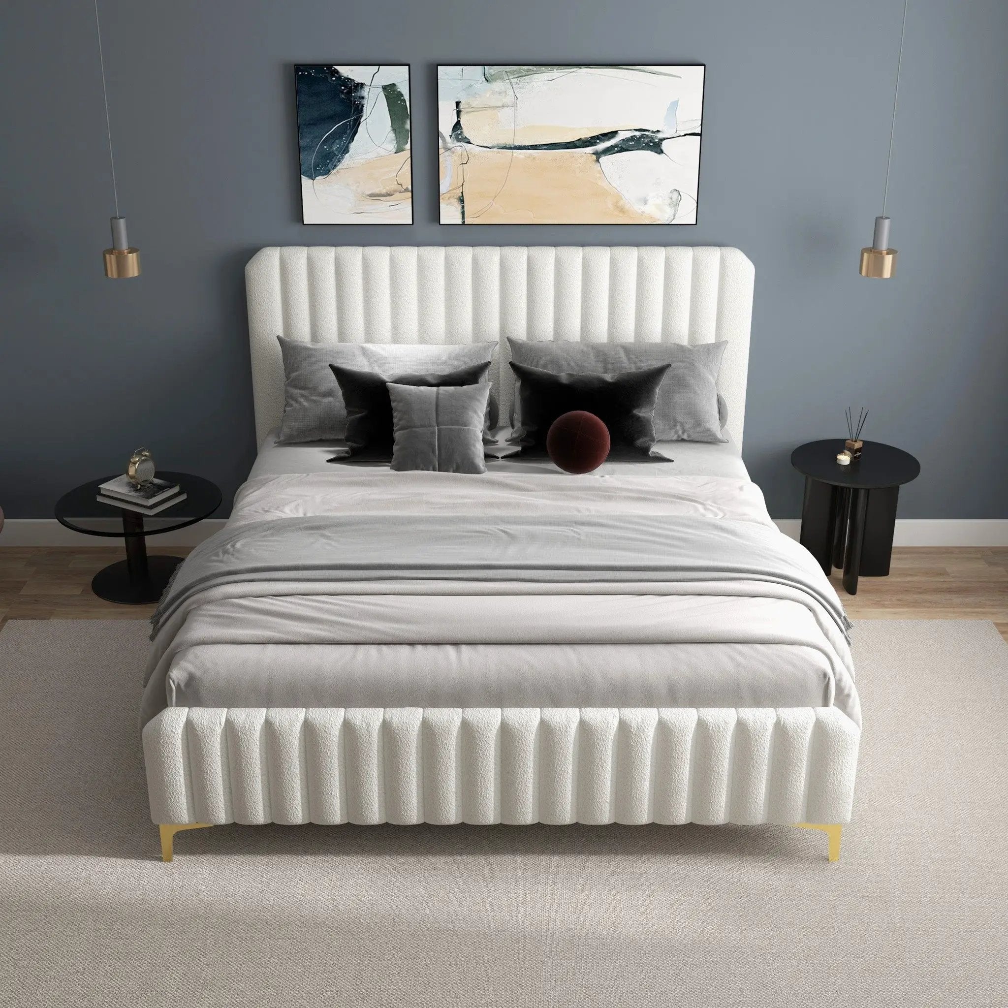 Valery - Upholstered Platform Bed by HouseOfZazla