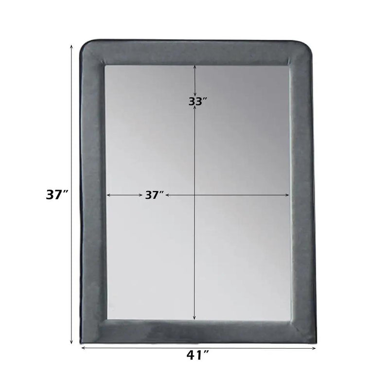 Valda - Mirror - Light Gray Fabric by Unique Piece Furniture