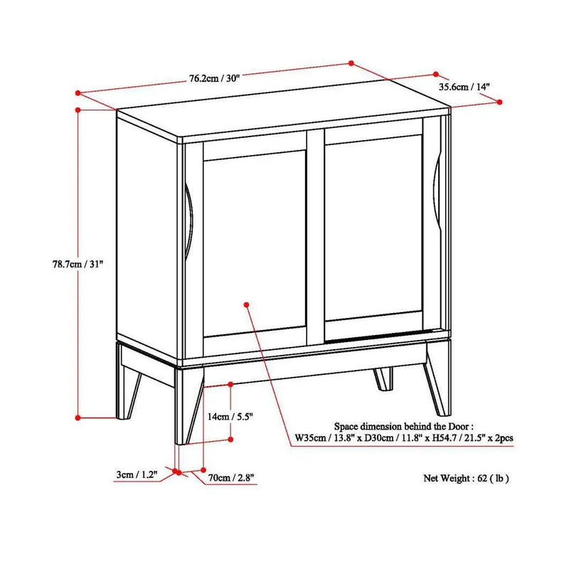 Harper - Low Storage Handcrafted Cabinet by HouseOfZazla
