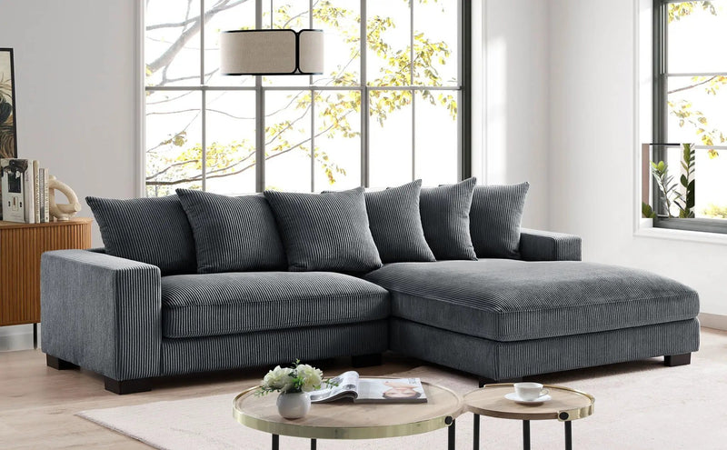 Luxe - Oversized 2 Piece Sectional Couches For Living Room, L Shaped Sofa With Chaise by HouseOfZazla