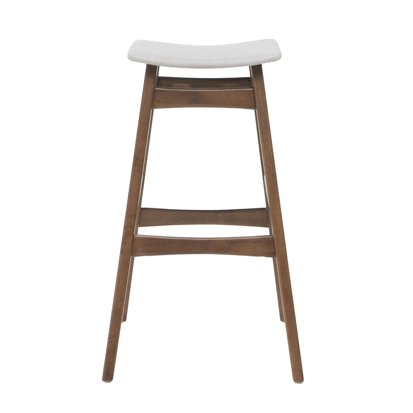 Mid Century Modern Bar Stool Set With Upholstered Seating by HouseOfZazla