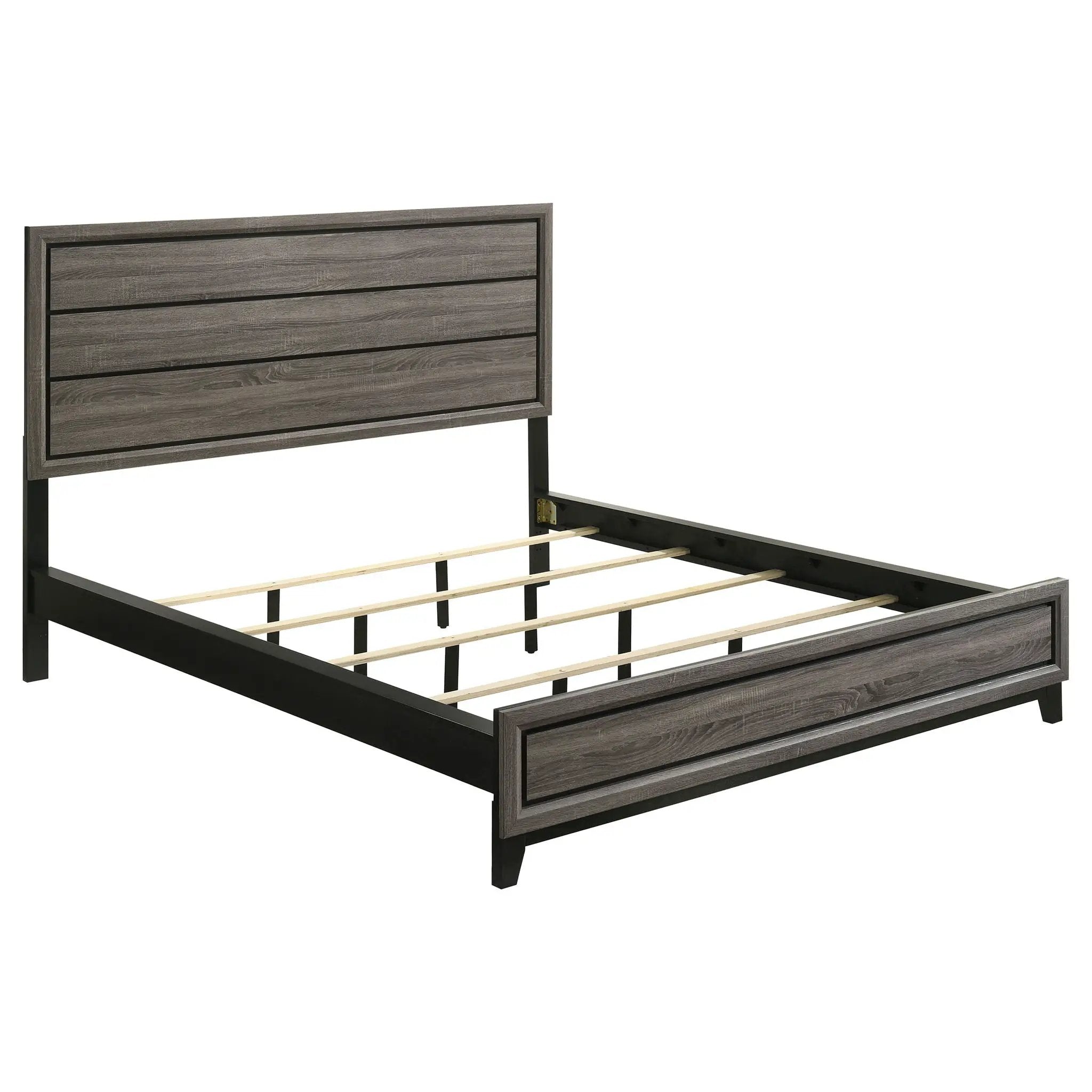 Watson Wood California King Panel Bed Grey Oak by Unique Piece Furniture
