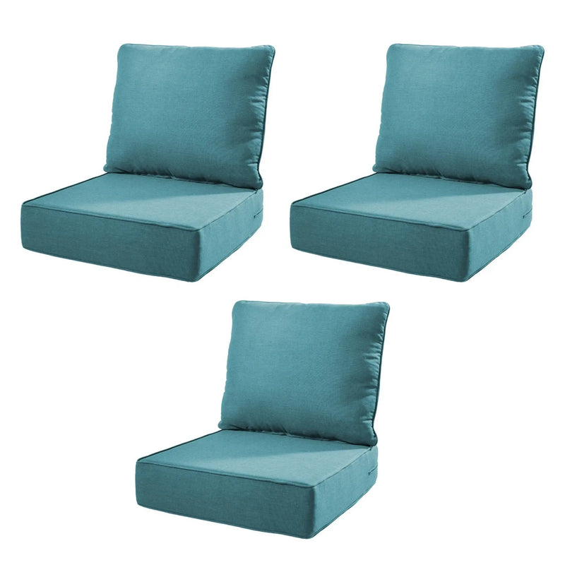 6" Thick Outdoor Chair Cushion Set - 3 Pieces by HouseOfZazla