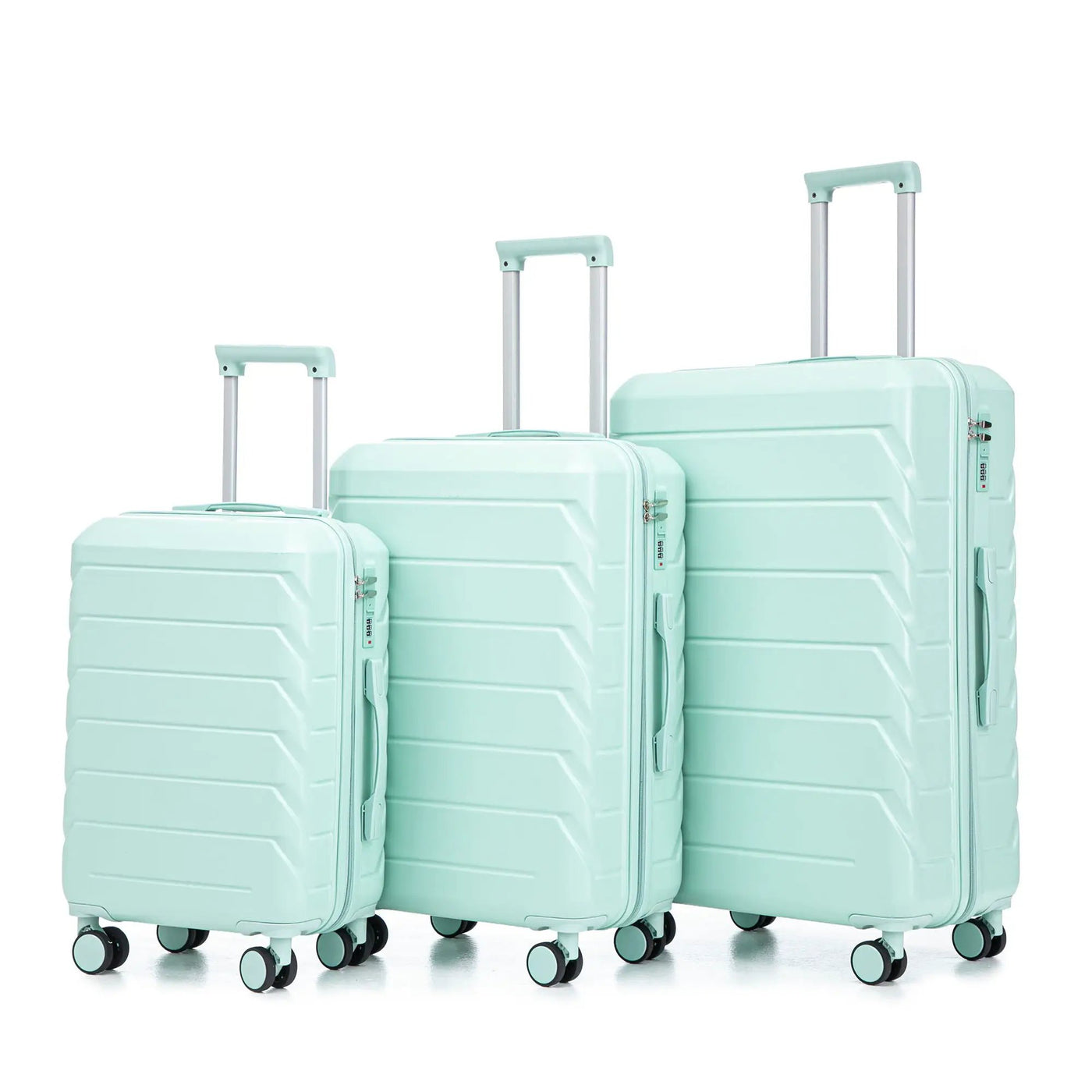 3 Pieces Set 20" / 24" / 28" Spinner Wheel Luggage With Combination Lock by HouseOfZazla