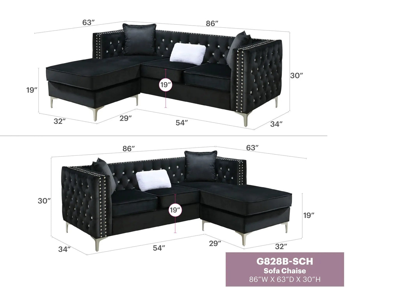 Paige - Sofa Chaise by HouseOfZazla