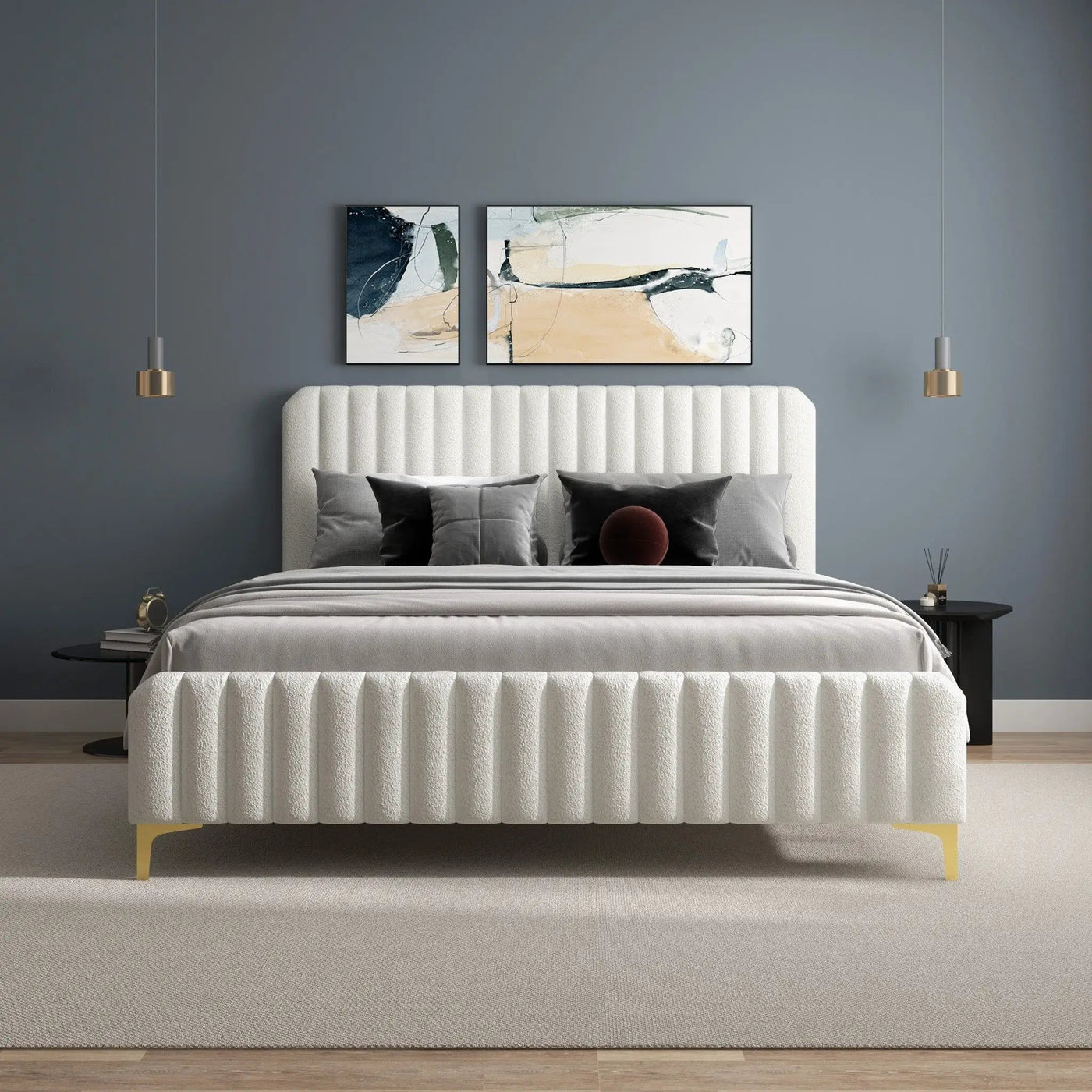 Valery - Upholstered Platform Bed by HouseOfZazla