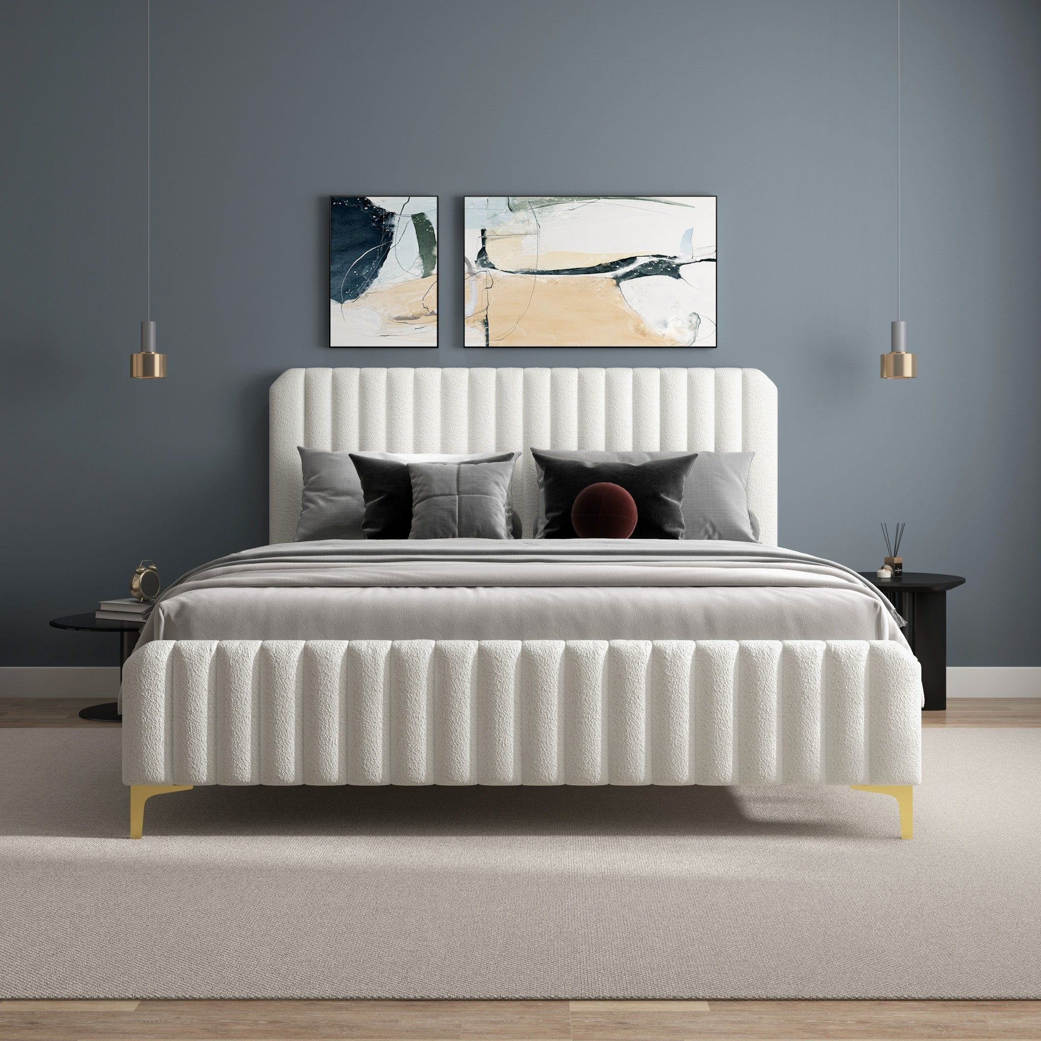 Valery - Upholstered Platform Bed by HouseOfZazla