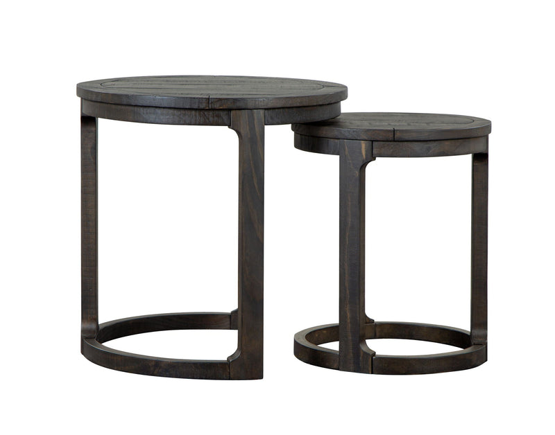 Boswell - Round Nesting End Table - Peppercorn, photo 3 of 7