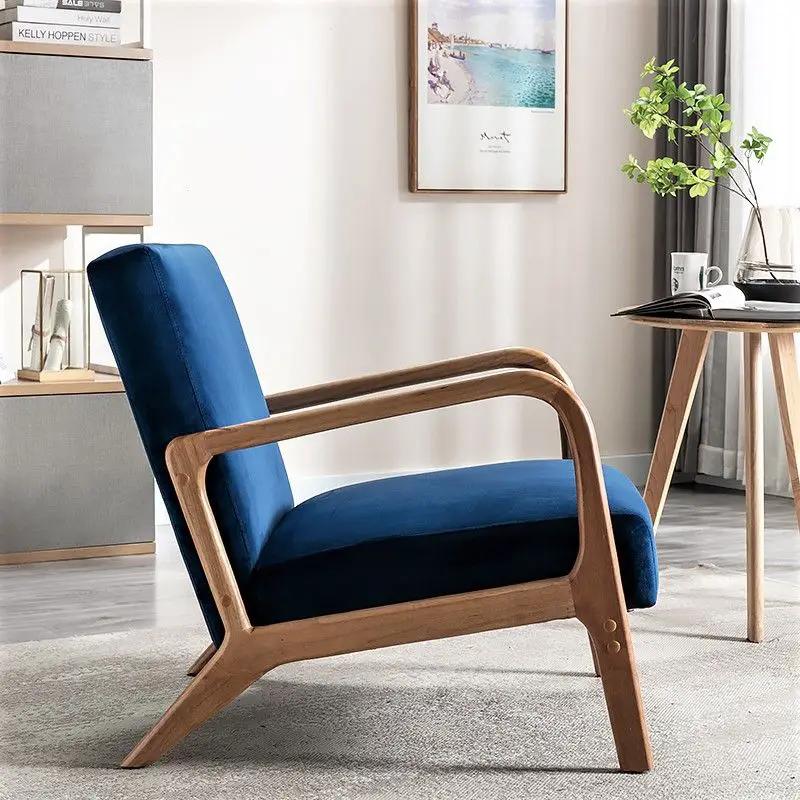 Classic Mid-Century Modern Accent Chairs, Open Framed Armchair With Cushioning by Unique Piece Furniture