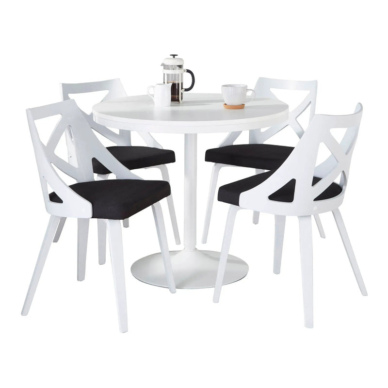 Dakota Charlotte - 5 Piece Contemporary Design, Dining Set by HouseOfZazla