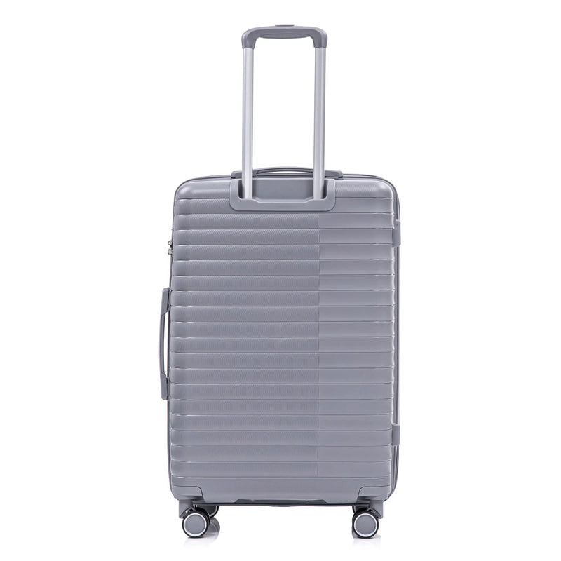 4-Piece PP Spinner Wheel Luggage Set with Cosmetic Case, Light Gray by HouseOfZazla