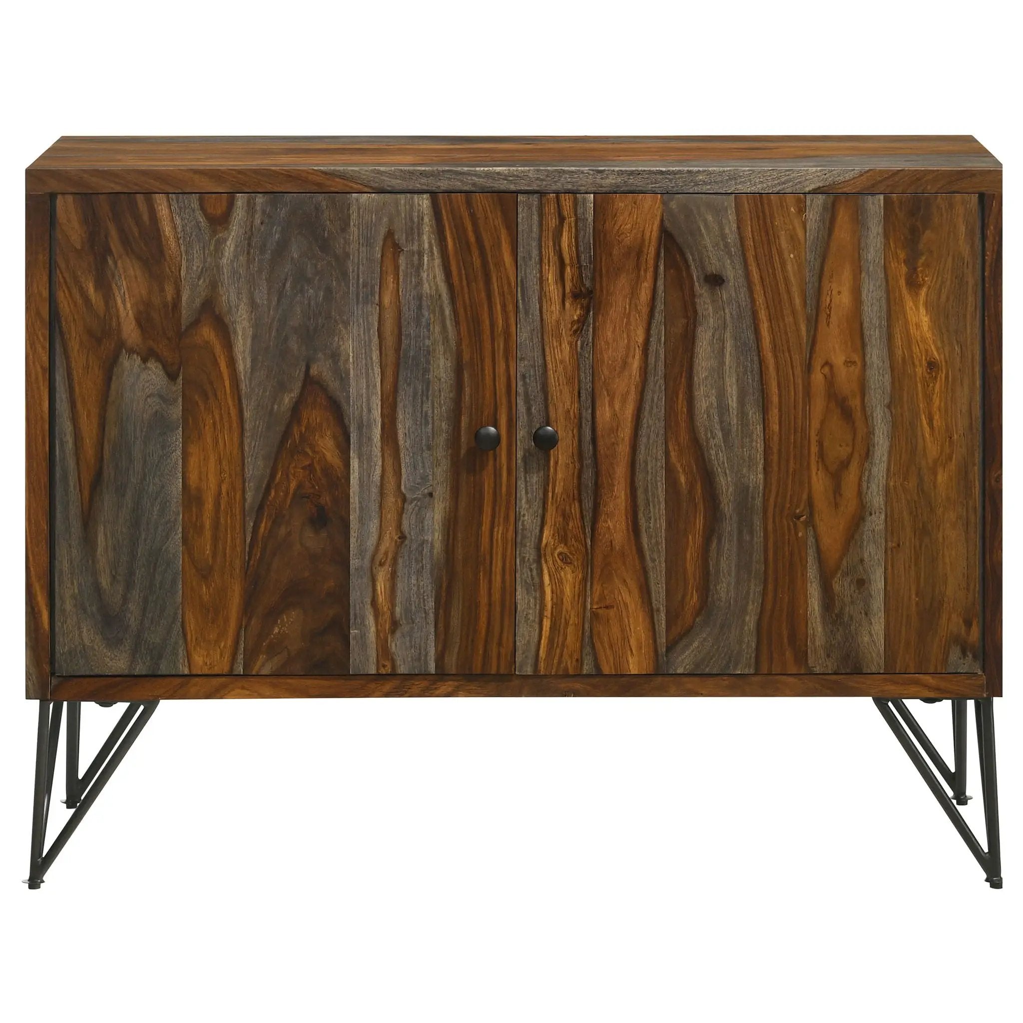 Macon 2-door Sheesham Wood Storage Accent Cabinet Grey by Unique Piece Furniture
