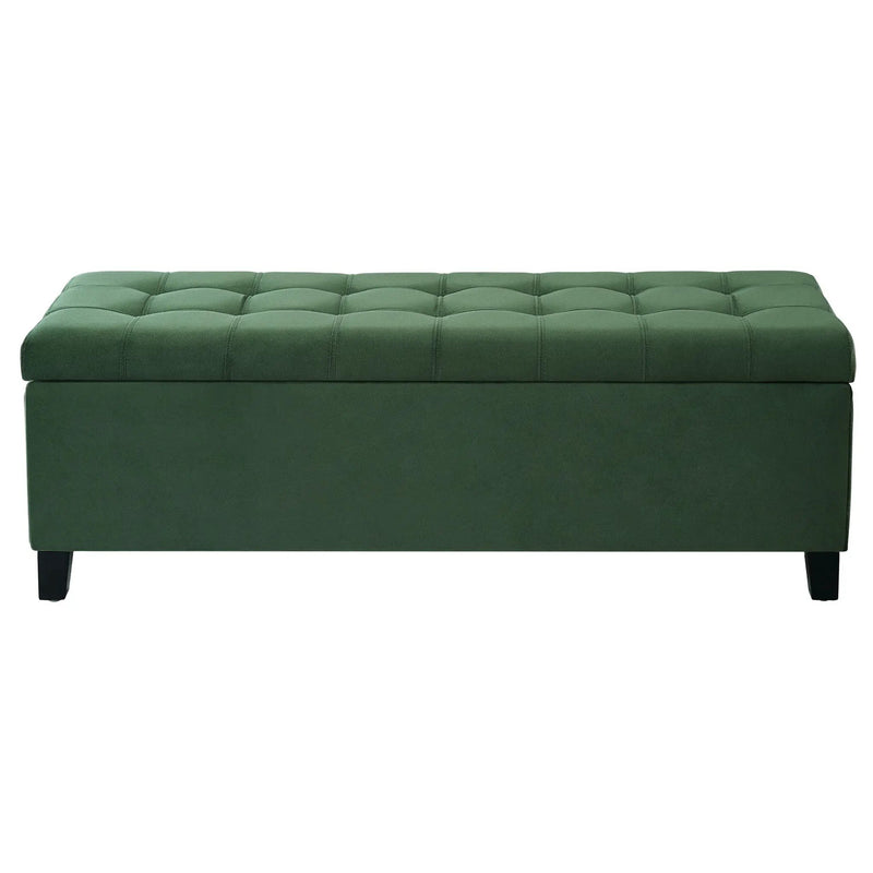 Upholstered Storage Ottoman Bench, Foot Rest For Bedroom by HouseOfZazla