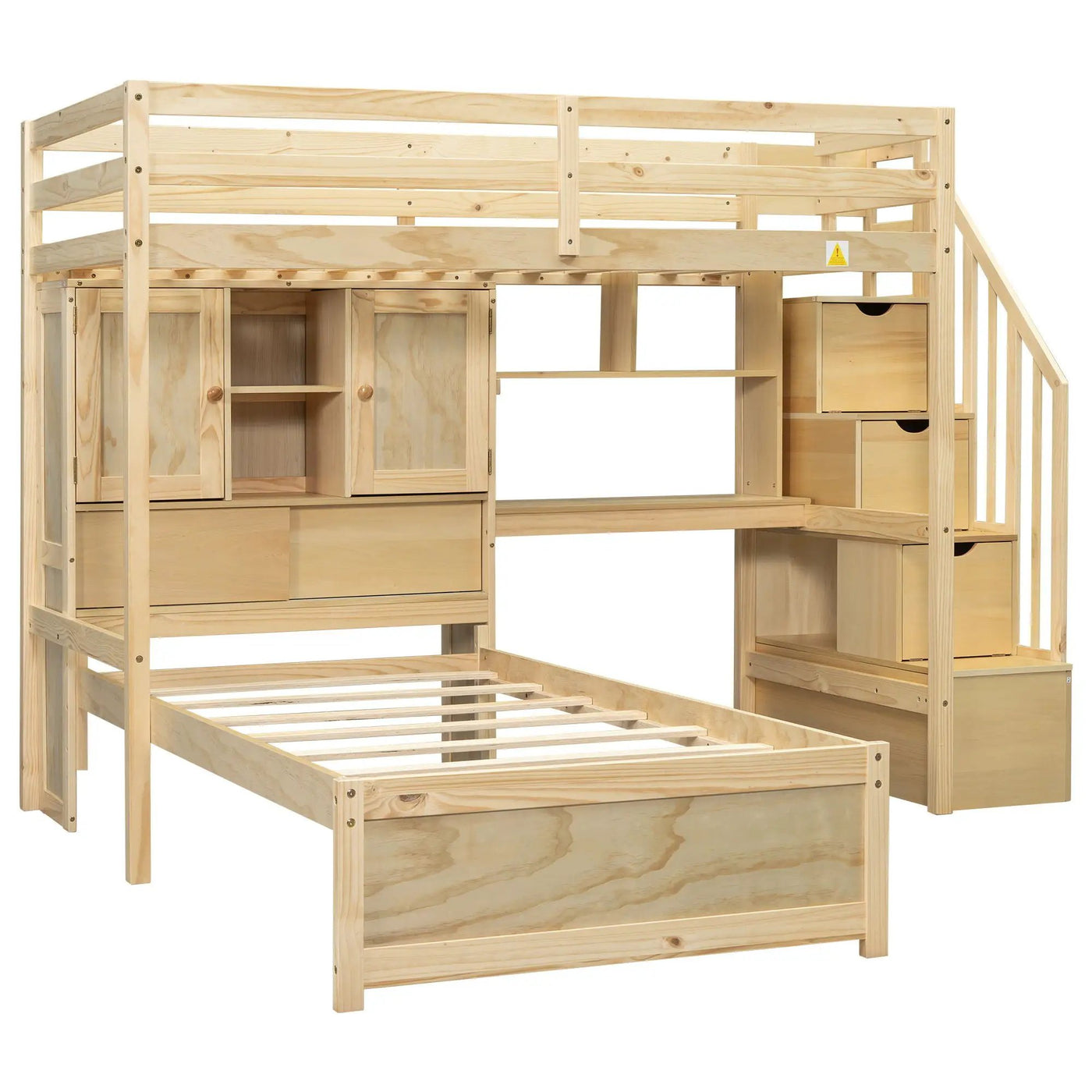 Loft Bed With Built In Desk And Staircase by Unique Piece Furniture